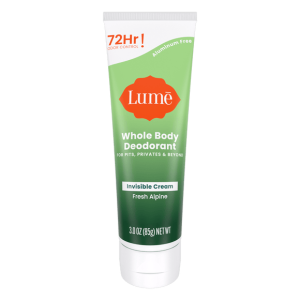Lume Invisible Cream Deodorant Tube, Fresh Alpine, 3oz Aluminum-Free